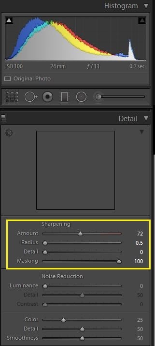 Sharpening in Lightroom